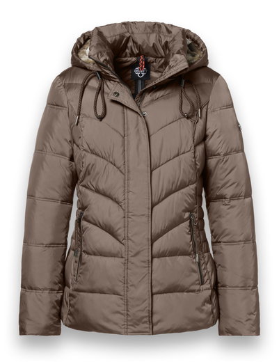 District Winterjacke Montana (mit Kapuze, gefüttert, wasserabweisend) braun Damen