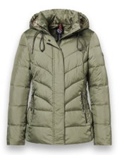 District Winter Jacket Montana (with hood, lined, water-repellent) olive green ladies