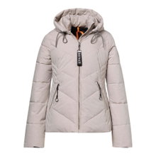 District Winter Jacket Tartufo (with hood, warm) taupe ladies