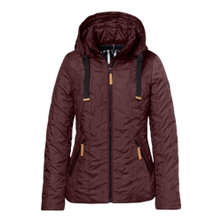 District Winter Jacket Truffle (removable hood) burgundy red ladies