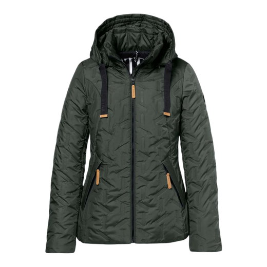 District Winterjacke Truffle (abnehmbare Kapuze) dunkelgrün Damen