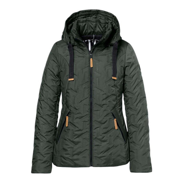 District Winterjacke Truffle (abnehmbare Kapuze) dunkelgrün Damen