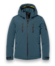 District Winter Jacket Wedge with Hood (warm, water-repellent) steel blue men's