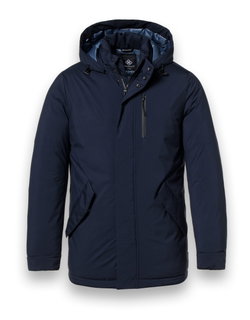 District Winterjacke Wellington mit Kapuze (winddicht, warm) navyblau Herren