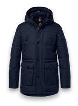 District Winterjacke Wisconsin mit Kapuze (Parka, winddicht, warm) navyblau Herren