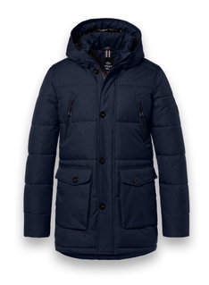 District Winterjacke Wisconsin mit Kapuze (Parka, winddicht, warm) navyblau Herren
