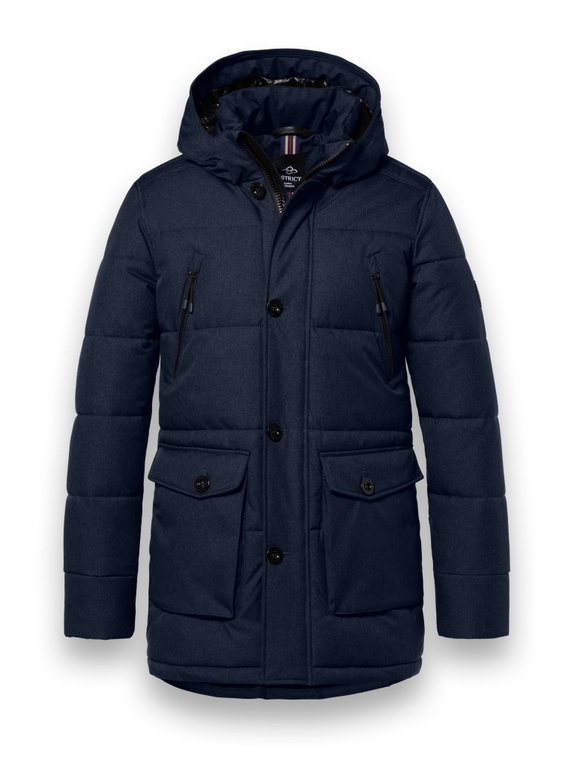 District Winterjacke Wisconsin mit Kapuze (Parka, winddicht, warm) navyblau Herren