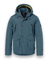 District Winter Jacket Wolf with Hood (windproof, lightweight padding, warm) steel blue men's