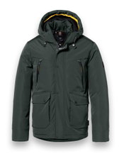 District Winter Jacket Wolf with Hood (windproof, lightweight padding, warm) forest green Men's