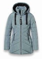 District Winterjacke Workout mit Kapuze (Mantel, wasserabweisend) mineralblau Damen
