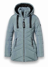 District Winterjacke Workout mit Kapuze (Mantel, wasserabweisend) mineralblau Damen