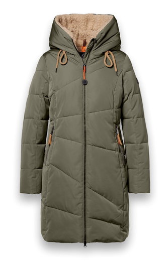 District Winter Coat Courchevel (with hood, water-repellent, windproof) olive green ladies