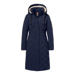 District Winter Coat Cappuccino (with hood, warm) navy blue ladies