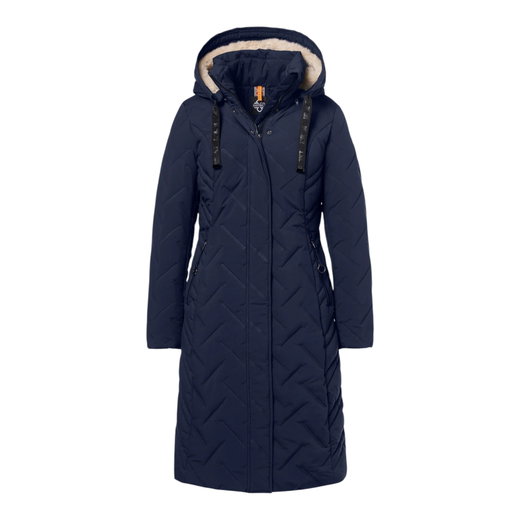 District Wintermantel Cappuccino (mit Kapuze, warm) navyblau Damen