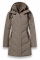 District Winter Coat Zodiac (with hood, warm, water-repellent) coffee brown ladies