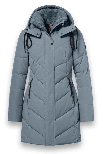 District Wintermantel Zodiac (mit Kapuze, warm, wasserabweisend) mineralblau Damen