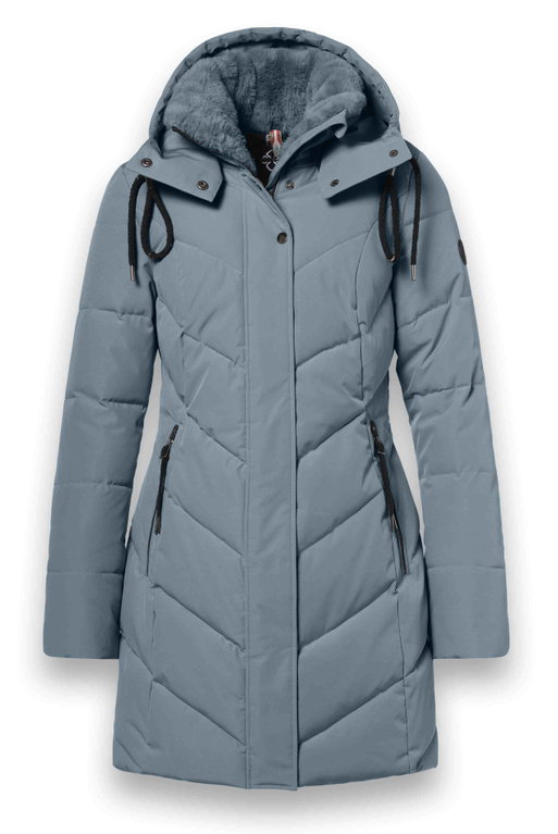 District Wintermantel Zodiac (mit Kapuze, warm, wasserabweisend) mineralblau Damen