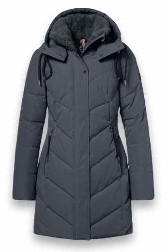 District Wintermantel Zodiac (mit Kapuze, warm, wasserabweisend) navyblau Damen