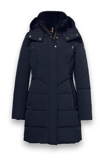 District Winter Coat Affogato (with hood, warm, windproof) navy blue ladies