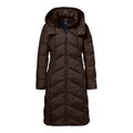 District Winter Coat Americano (with hood, warm) chocolate brown ladies
