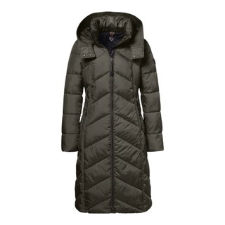 District Winter Coat Americano (with hood, warm) khaki green ladies