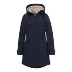 District Wintermantel Panna Cotta (mit Kapuze, warm, winddicht) navyblau Damen