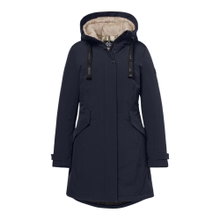 District Wintermantel Panna Cotta (mit Kapuze, warm, winddicht) navyblau Damen