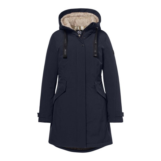District Wintermantel Panna Cotta (mit Kapuze, warm, winddicht) navyblau Damen