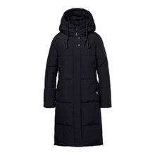 District Winter Coat Lungo (with hood, warm) black ladies