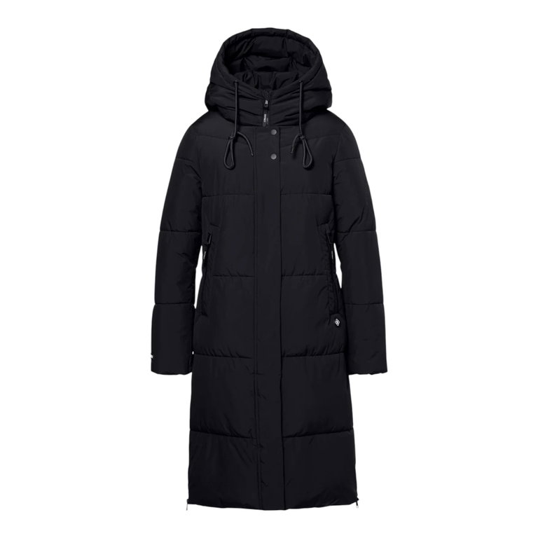 District Wintermantel Lungo (mit Kapuze, warm) schwarz Damen