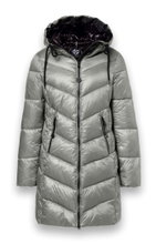 District Wintermantel Sapporo (mit Kapuze, wasserabweisend) silber Damen
