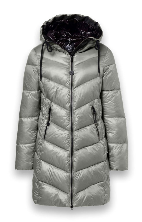 District Wintermantel Sapporo (mit Kapuze, wasserabweisend) silber Damen