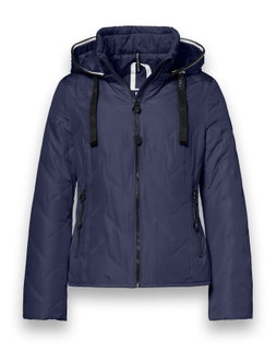 District Übergangsjacke Bluebell (mit Kapuze, wasserabweisend) dunkelblau Damen