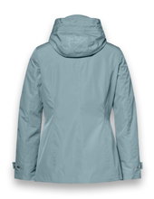 District Transition Jacket Cosmos (with hood, water-repellent) teal blue ladies