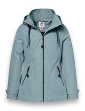 District Transition Jacket Cosmos (with hood, water-repellent) teal blue ladies