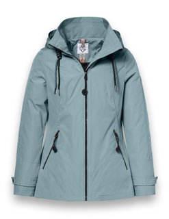 District Übergangsjacke Cosmos (mit Kapuze, wasserabweisend) tealblau Damen