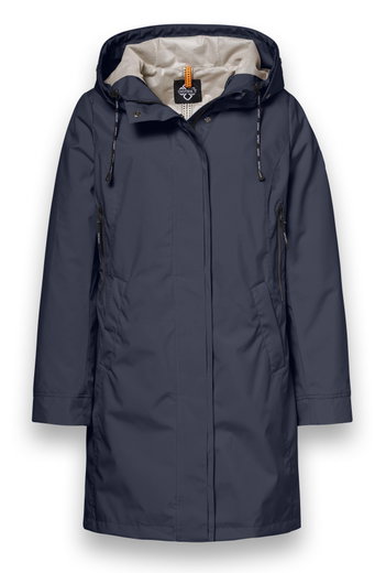 District Übergangsjacke Dandelion (Parka, mit Kapuze, wasserabweisend) dunkelblau Damen