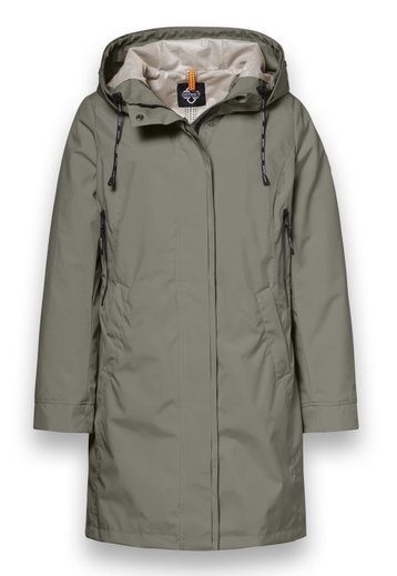 District Übergangsjacke Dandelion (Parka, mit Kapuze, wasserabweisend) olivegrün Damen