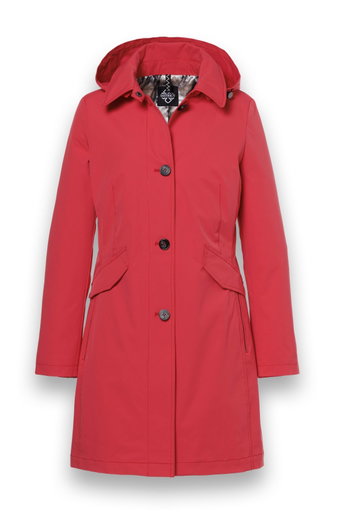 District Übergangsjacke (Parka) Lotus mit Kapuze rot Damen