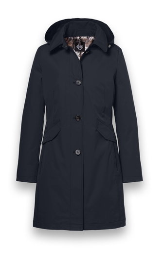 District Übergangsjacke (Parka) Lotus mit Kapuze navyblau Damen