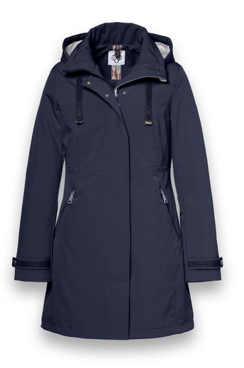 District Transition Jacket Poppy (Parka, with hood, water-repellent) navy blue ladies