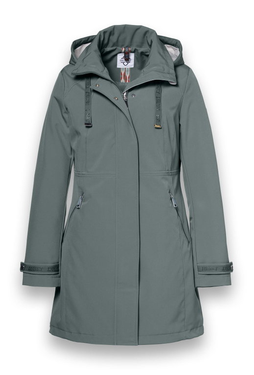 District Übergangsjacke Poppy (Parka, mit Kapuze, wasserabweisend) grün Damen