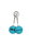 Dunlop Schlüsselanhänger Keyring ATP Tennisball 3,5cm blau - 1 Stück