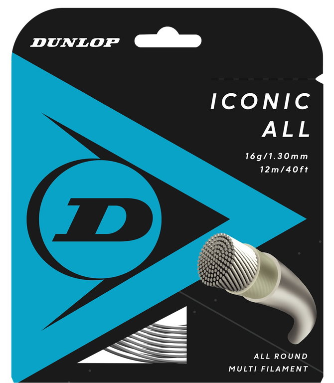 Dunlop Tennis String Iconic All (Control) Natural 12m Set