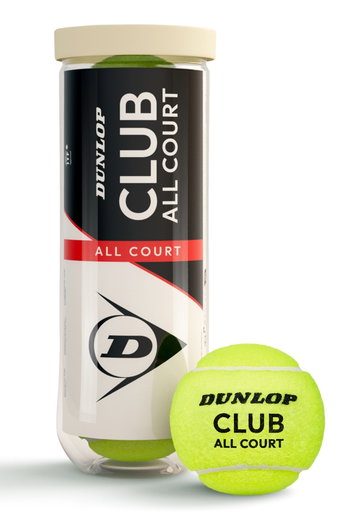 Dunlop Tennis Balls Club Allcourt Pack of 3