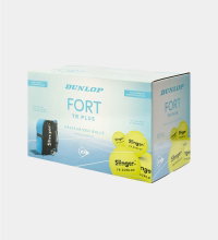 Dunlop Tennisbälle Fort TR Plus (Innendruck, speziell für Slinger Ballmaschine) gelb 18x4er Karton