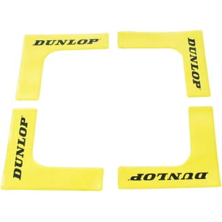 Dunlop Markierungslinien Ecken gelb - Set mit 8 Stück