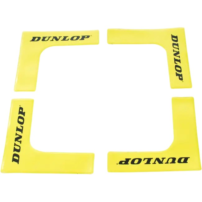 Dunlop Markierungslinien Ecken gelb - Set mit 8 Stück