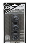 Dunlop Squashball Competition (1 Point, Speed slow) black Blister packaging - 3 balls