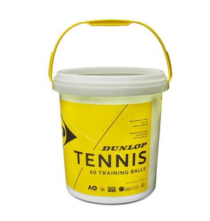Dunlop Balleimer Plastik (für maximal 60 Tennisbälle) leer gelb - 1 Eimer